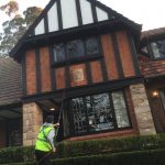Winter window cleaning