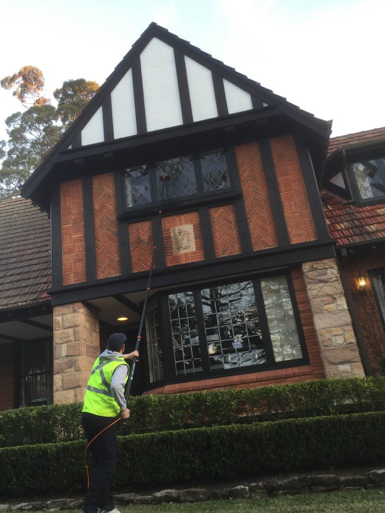 Winter window cleaning